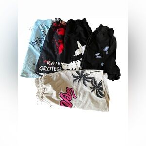 Lot of (5) Mens Graphic Print Shorts Collection - Size Medium